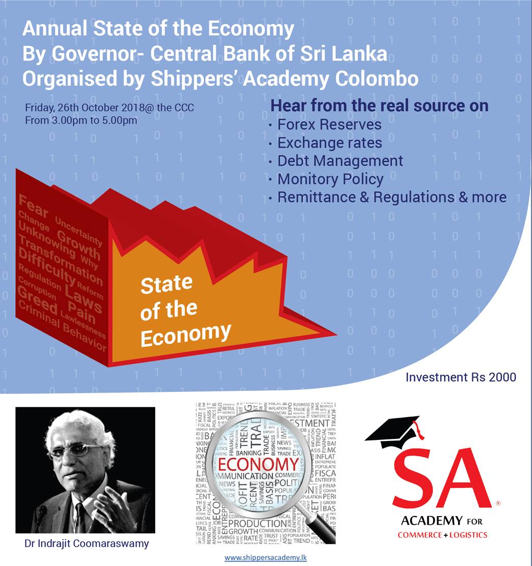 CBSL Governor speaks on the State of the Economy & external factors