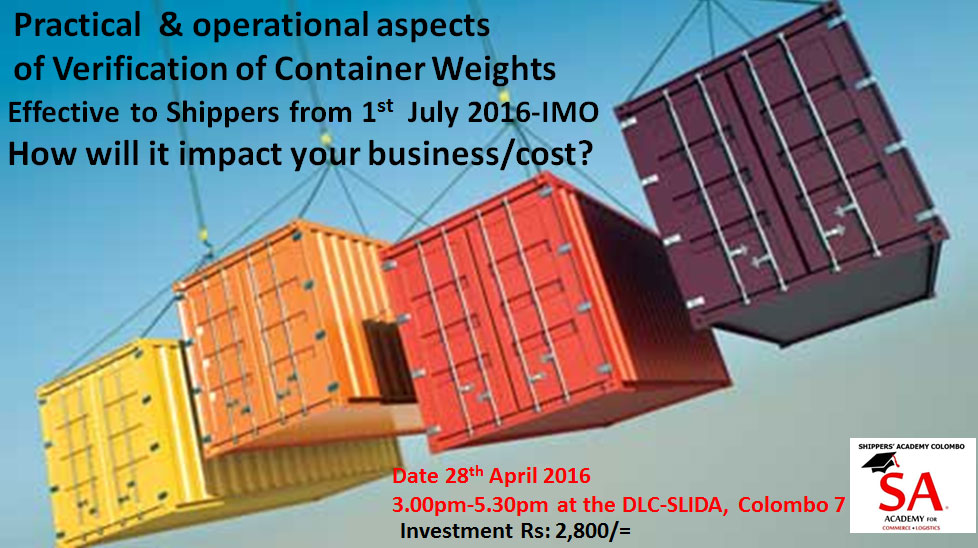 Operational & Practical Aspects of Weighing of Containers