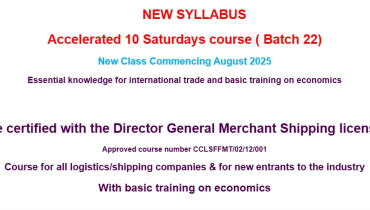 Director General Merchant Shipping certified Certificate Course in Logistics Services, Freight Forwarding & Multimodal Transport